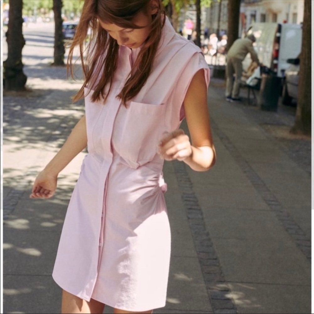 Zara poplin mini dress